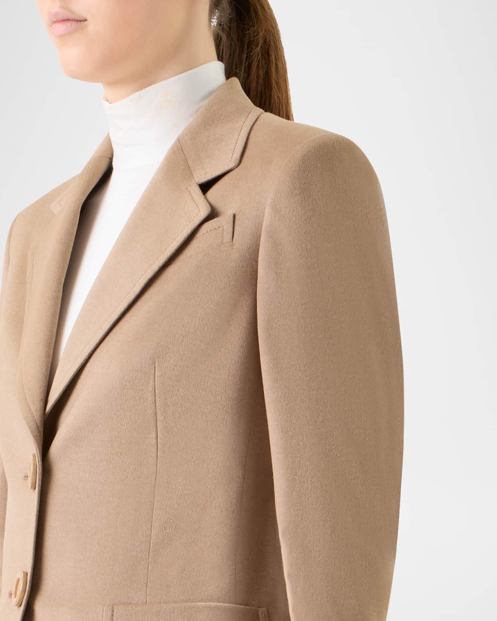 Cashmere-Wool Single-Breasted Blazer Jacket Product Image