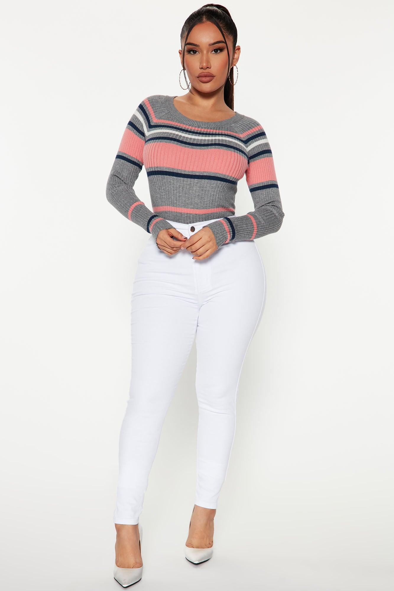 Classic High Waist Skinny Jeans - White Product Image