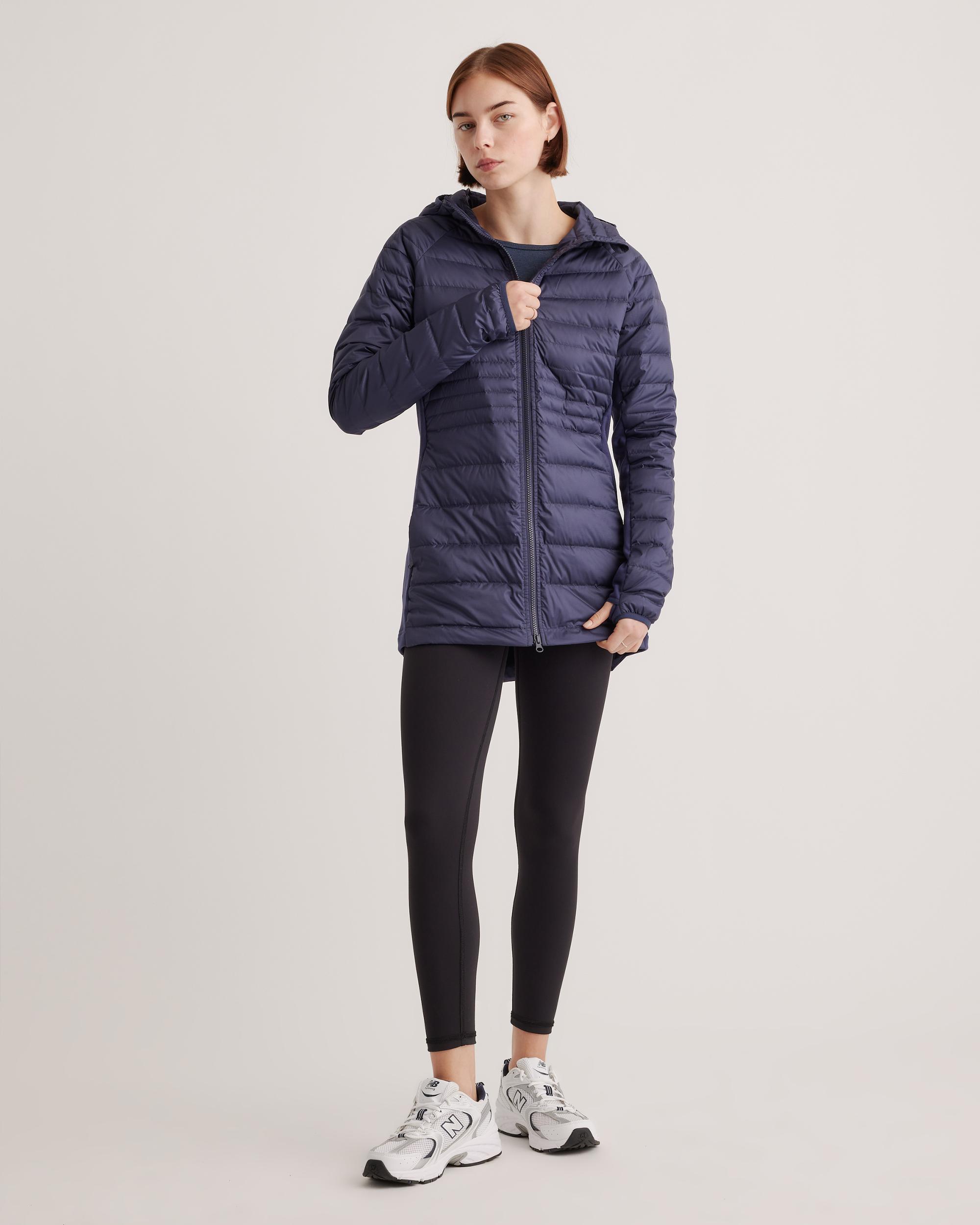 Quince | Women's Lightweight Down Packable Long Puffer Jacket Recycled Polyester Product Image