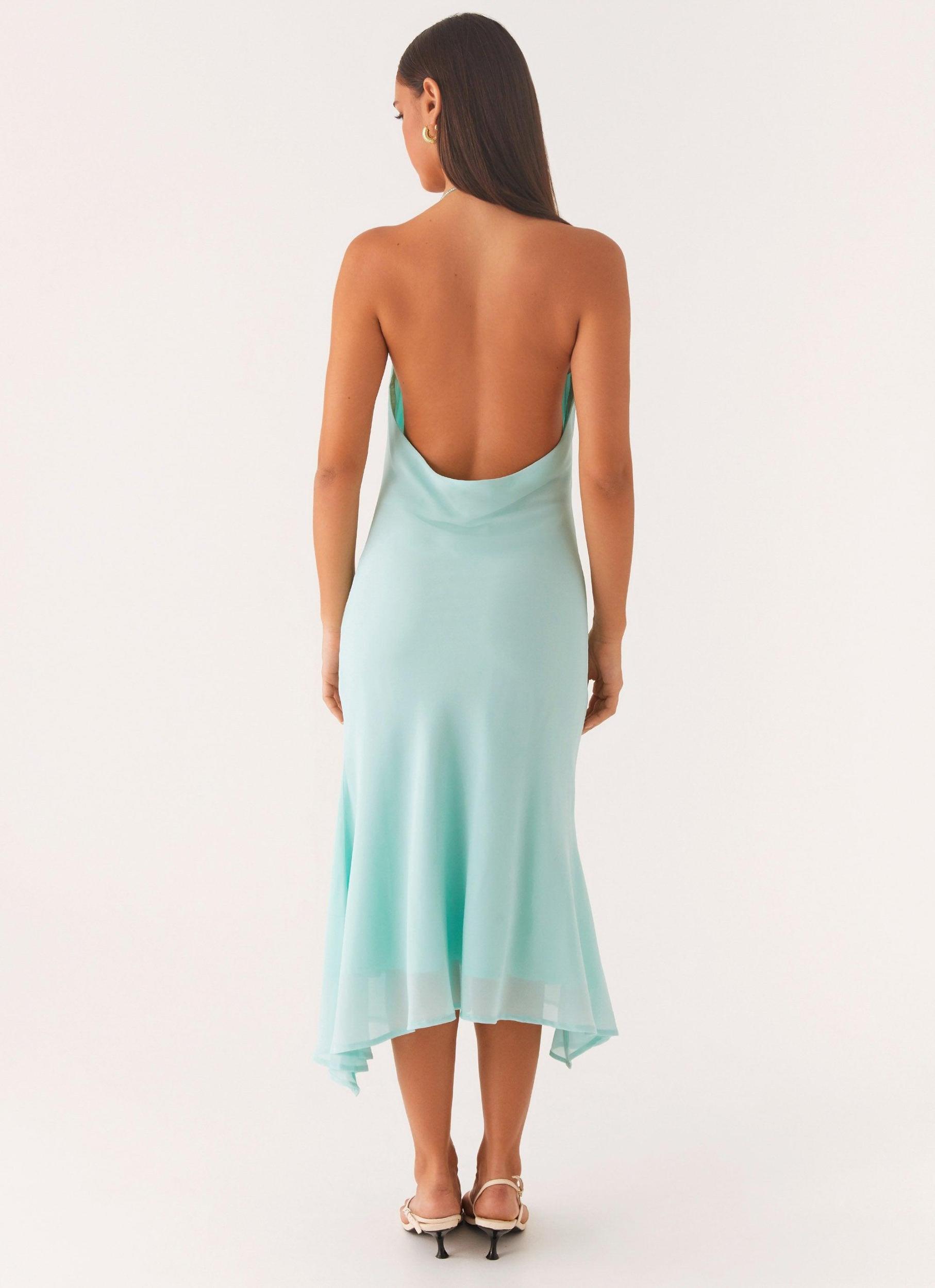 Deep Dive Midi Dress - Pale Blue Product Image