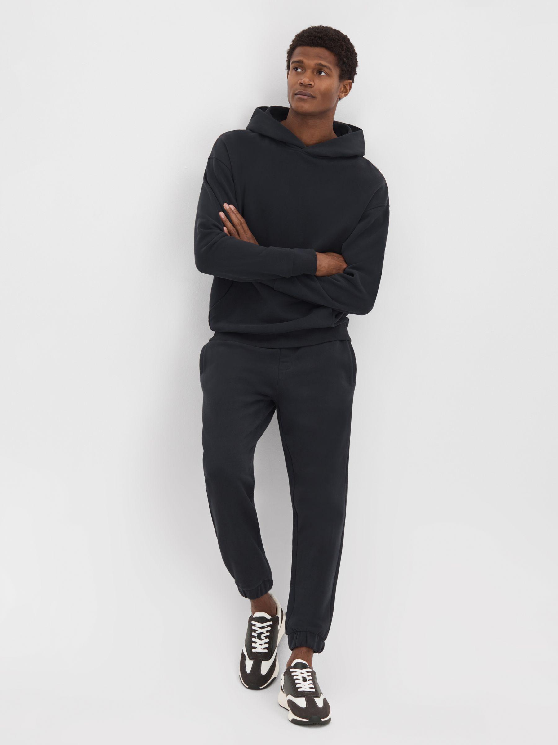 Leather Suede Running Trainers in Charcoal Product Image