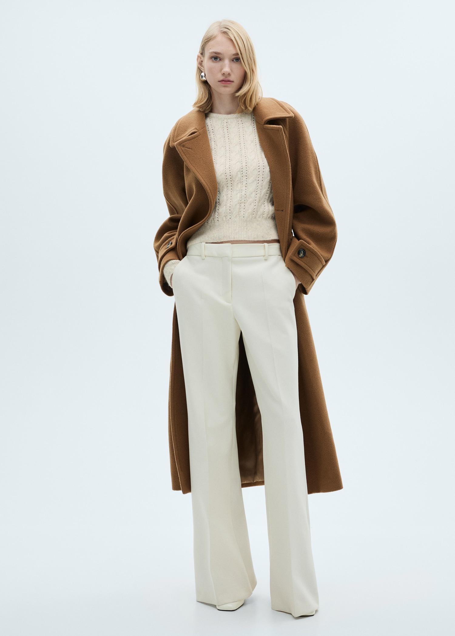 Braided sweater with openwork details - Women | MANGO USA Product Image