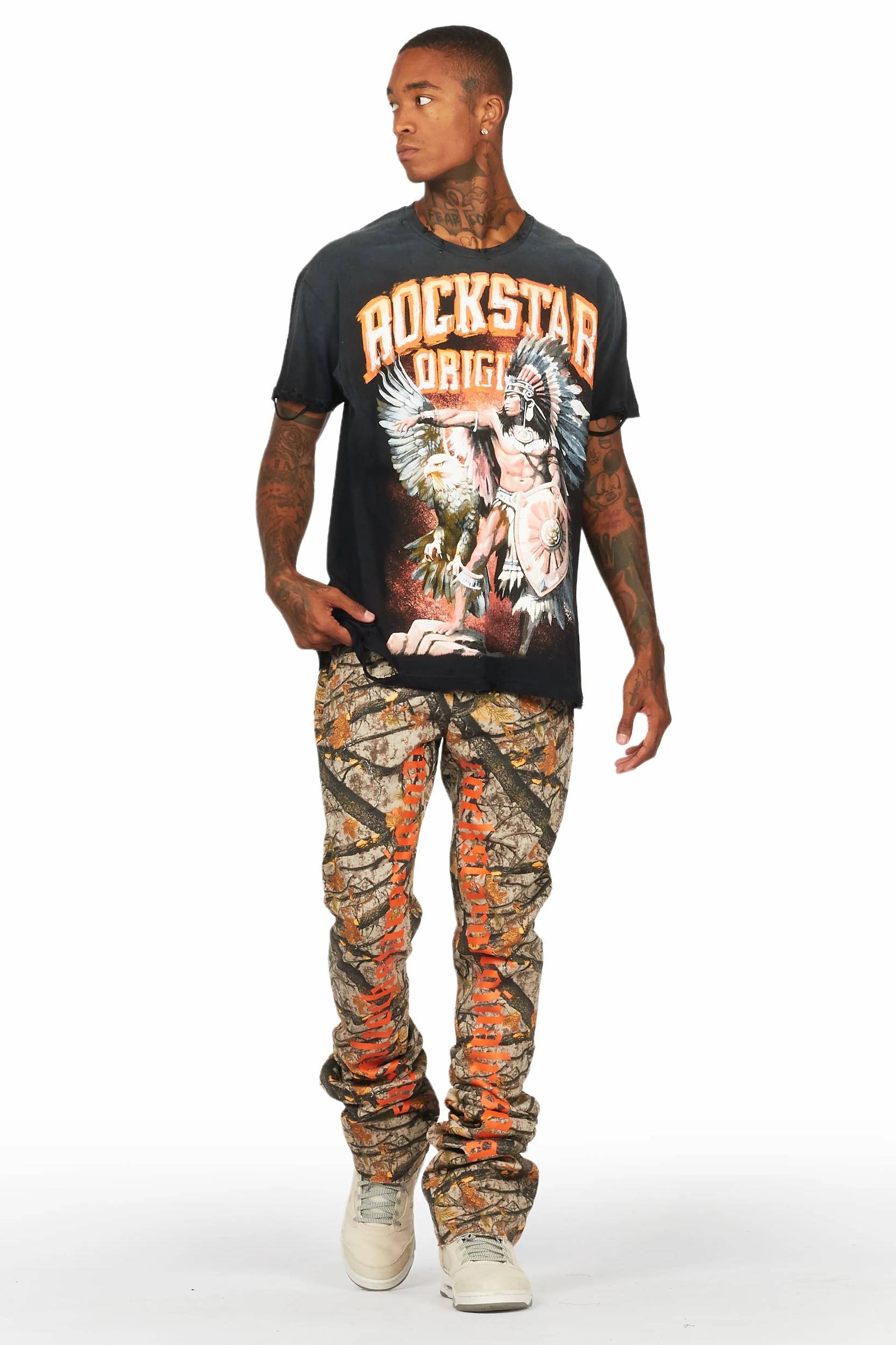 Callie Tree Camo Super Stacked Flare Pants Male Product Image