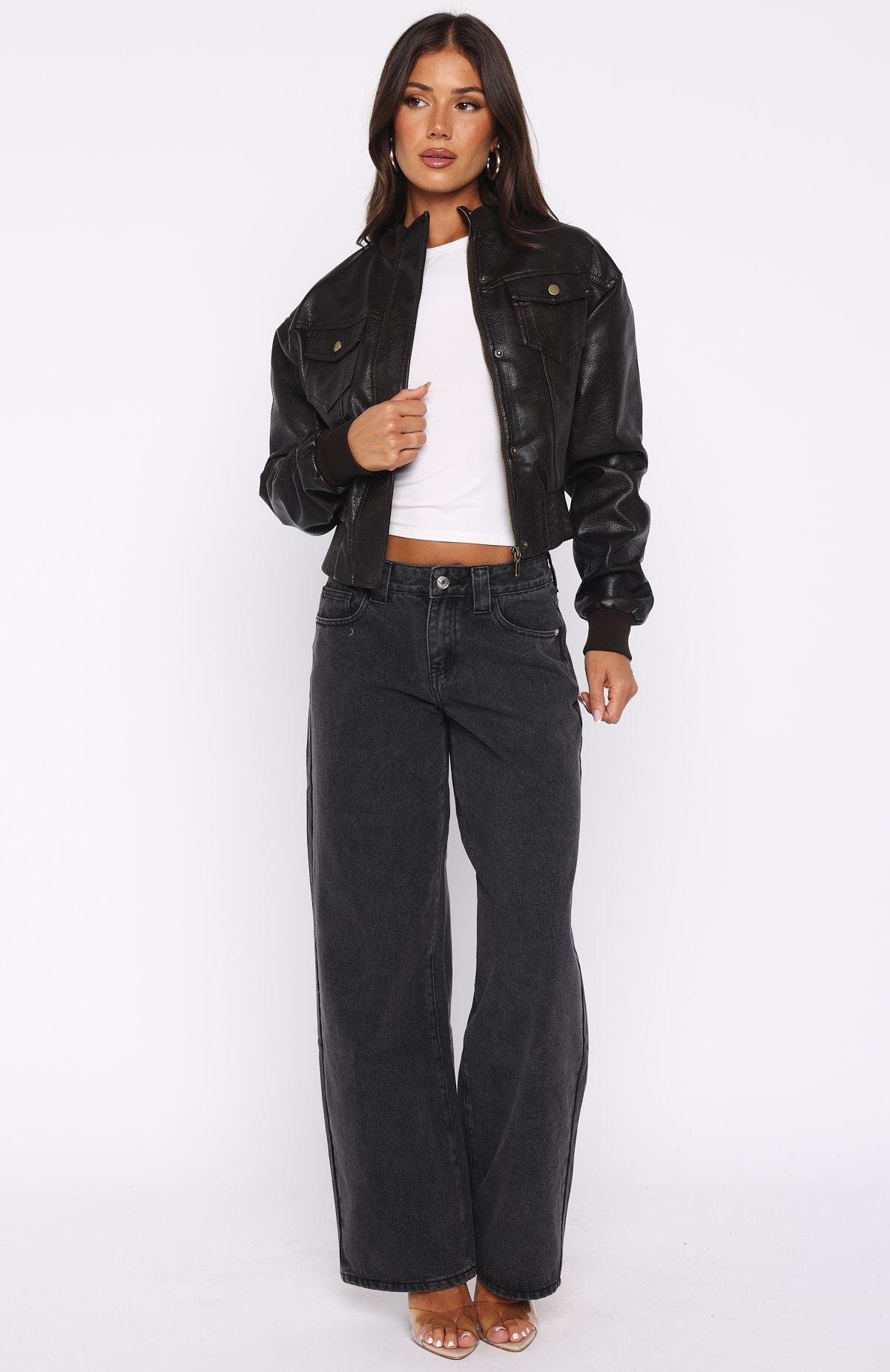 She's Sassy Pu Jacket Coffee Product Image