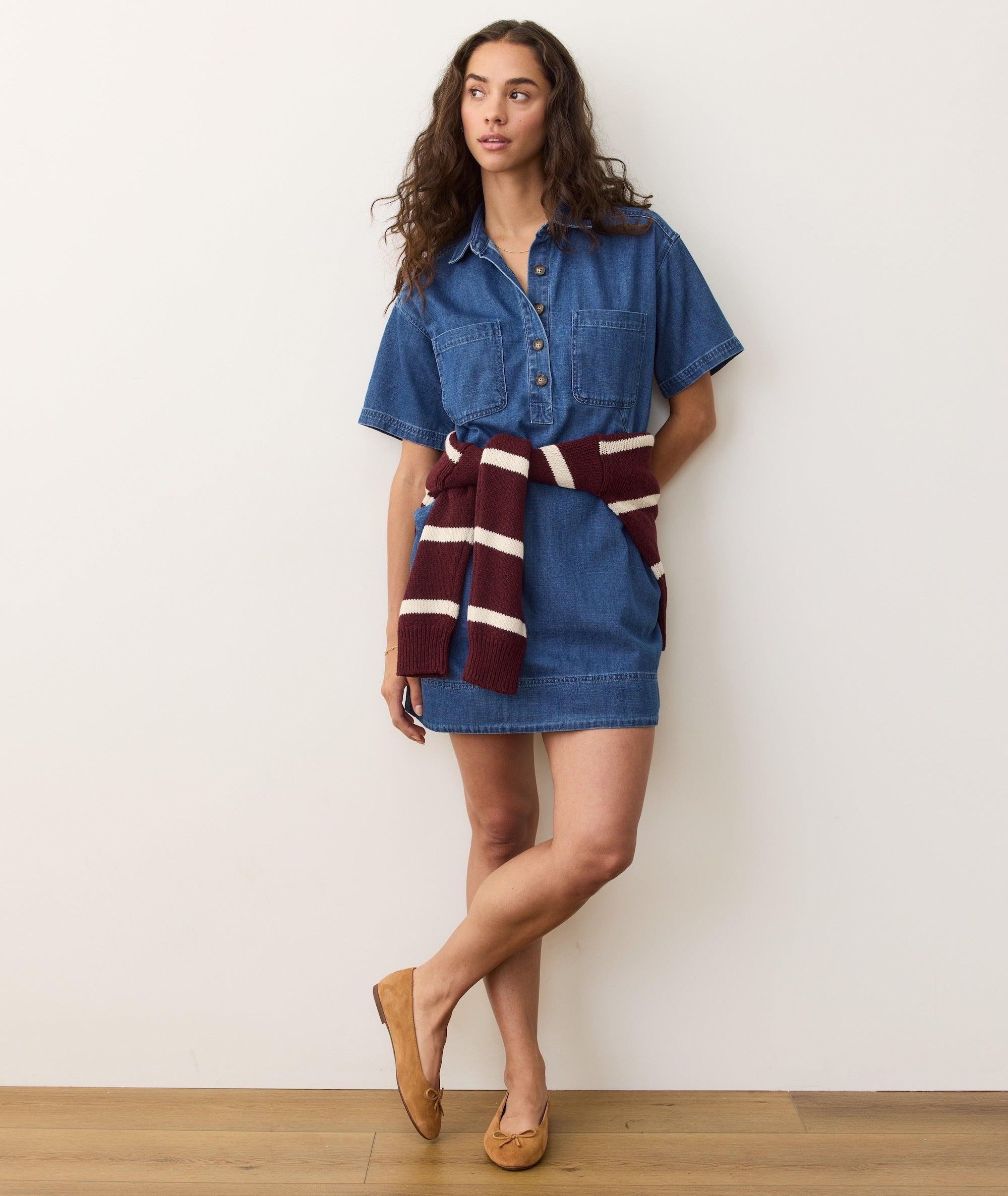 Liza Denim Mini Dress Product Image