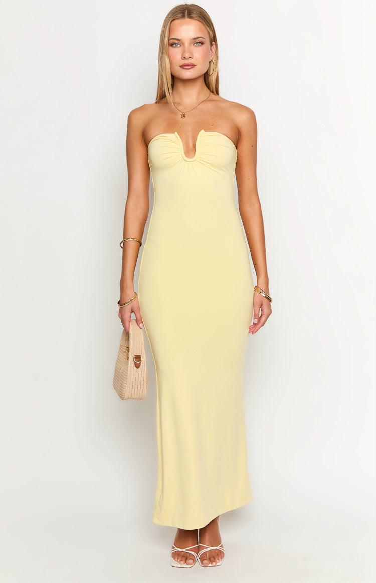 Julie Yellow Maxi Dress Product Image