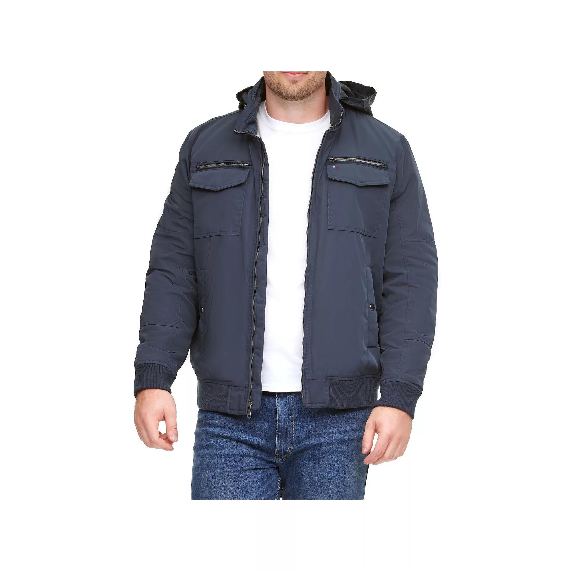 Big & Tall Tommy Hilfiger Midweight Water Resistant Performance Bomber Jacket, Mens Product Image