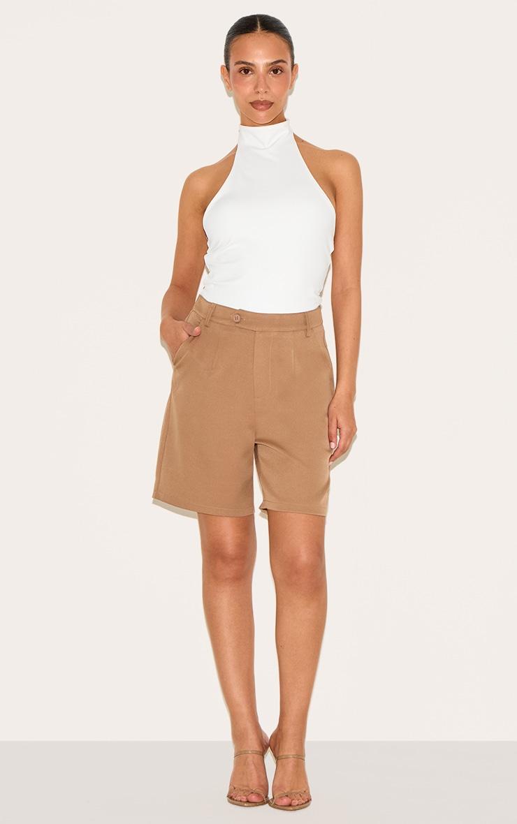 Petite Taupe Tailored Jorts Product Image