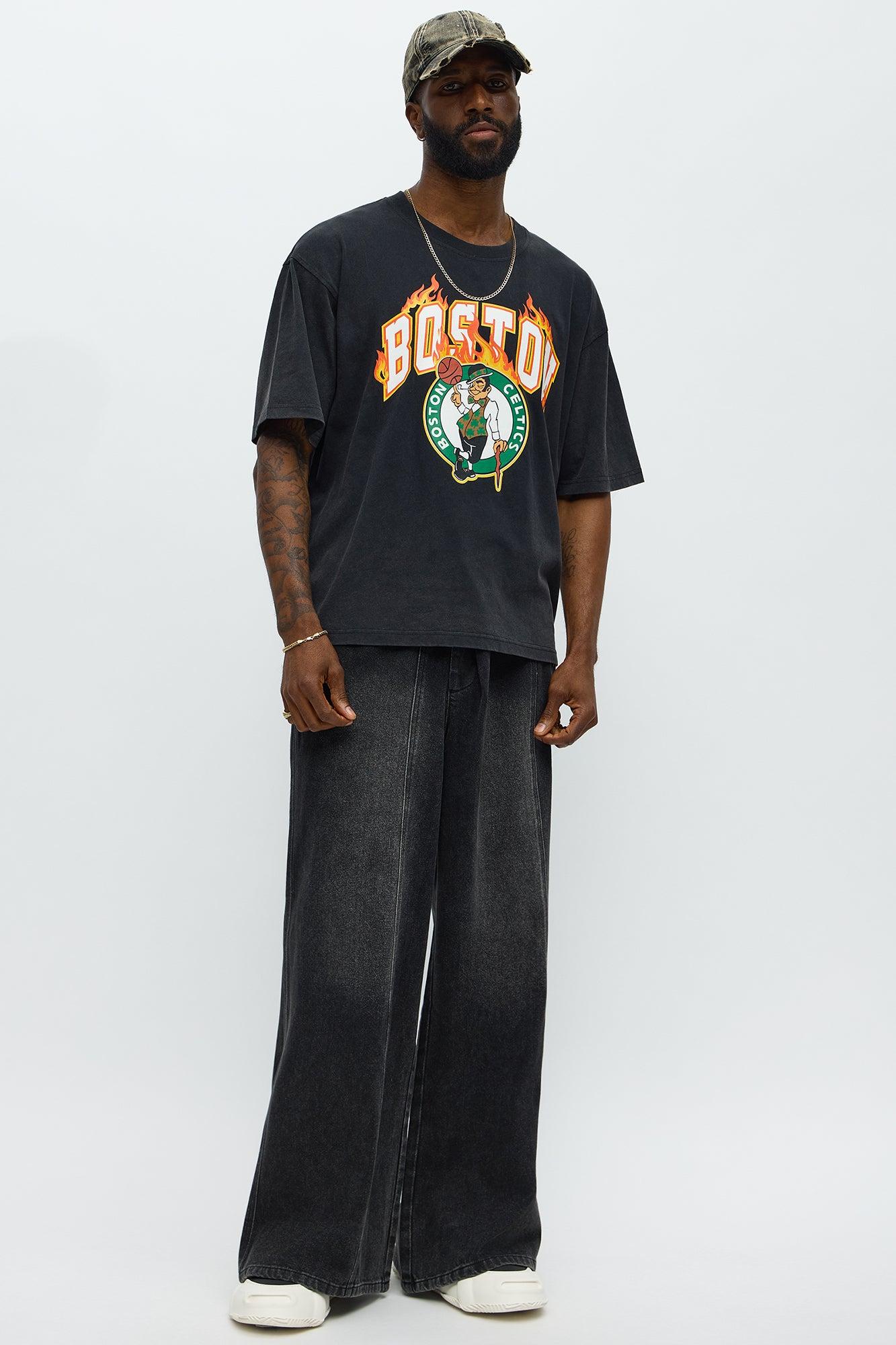 Celtics Slam Jam Oversized Short Sleeve Tee - Black Male Product Image