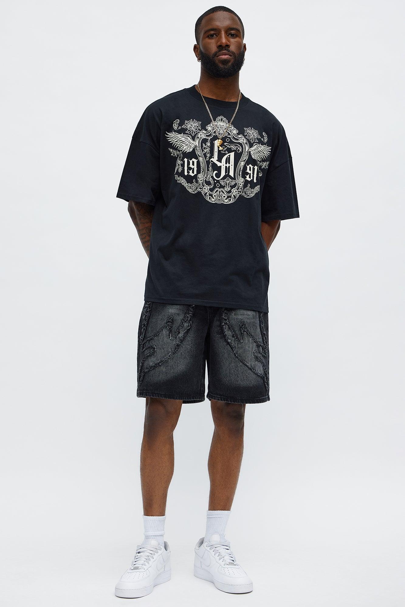 West Coast Royalty Oversized Short Sleeve Tee - Black Male Product Image