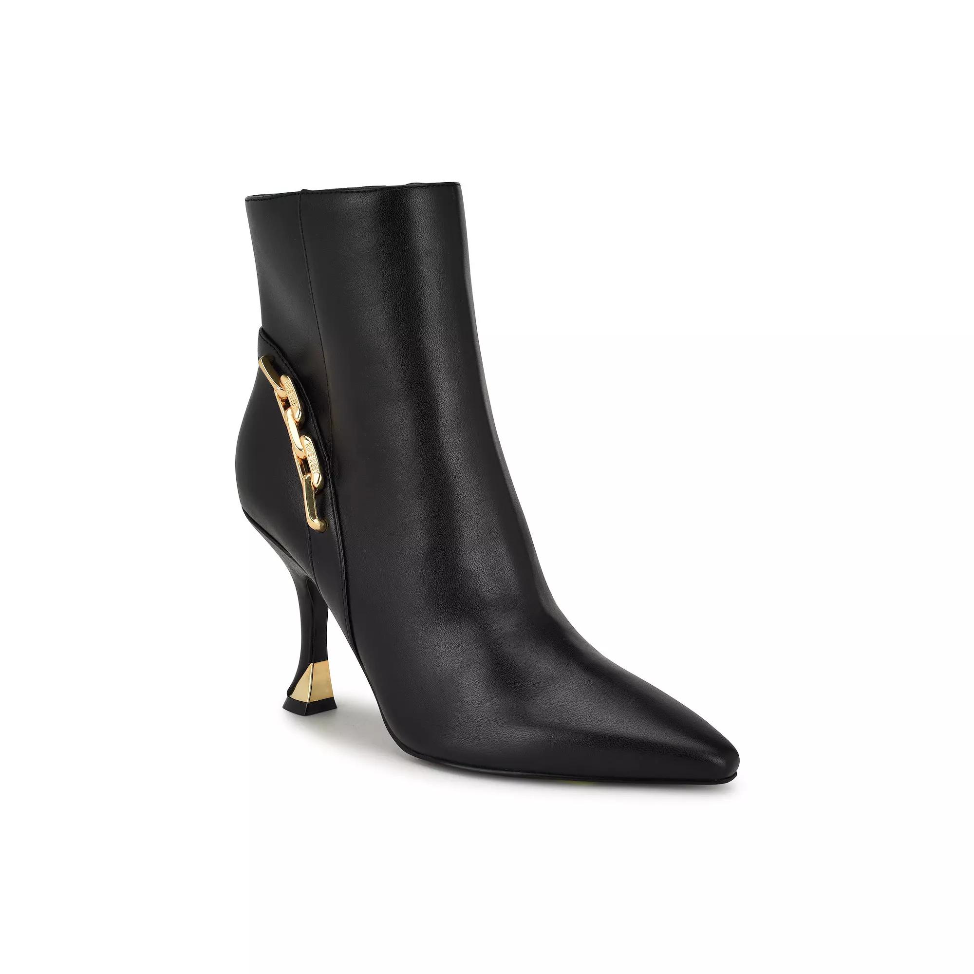 Nine West Chaine Women's Tapered Heel Dress Ankle Boots, Size: 8, Black Smo Product Image