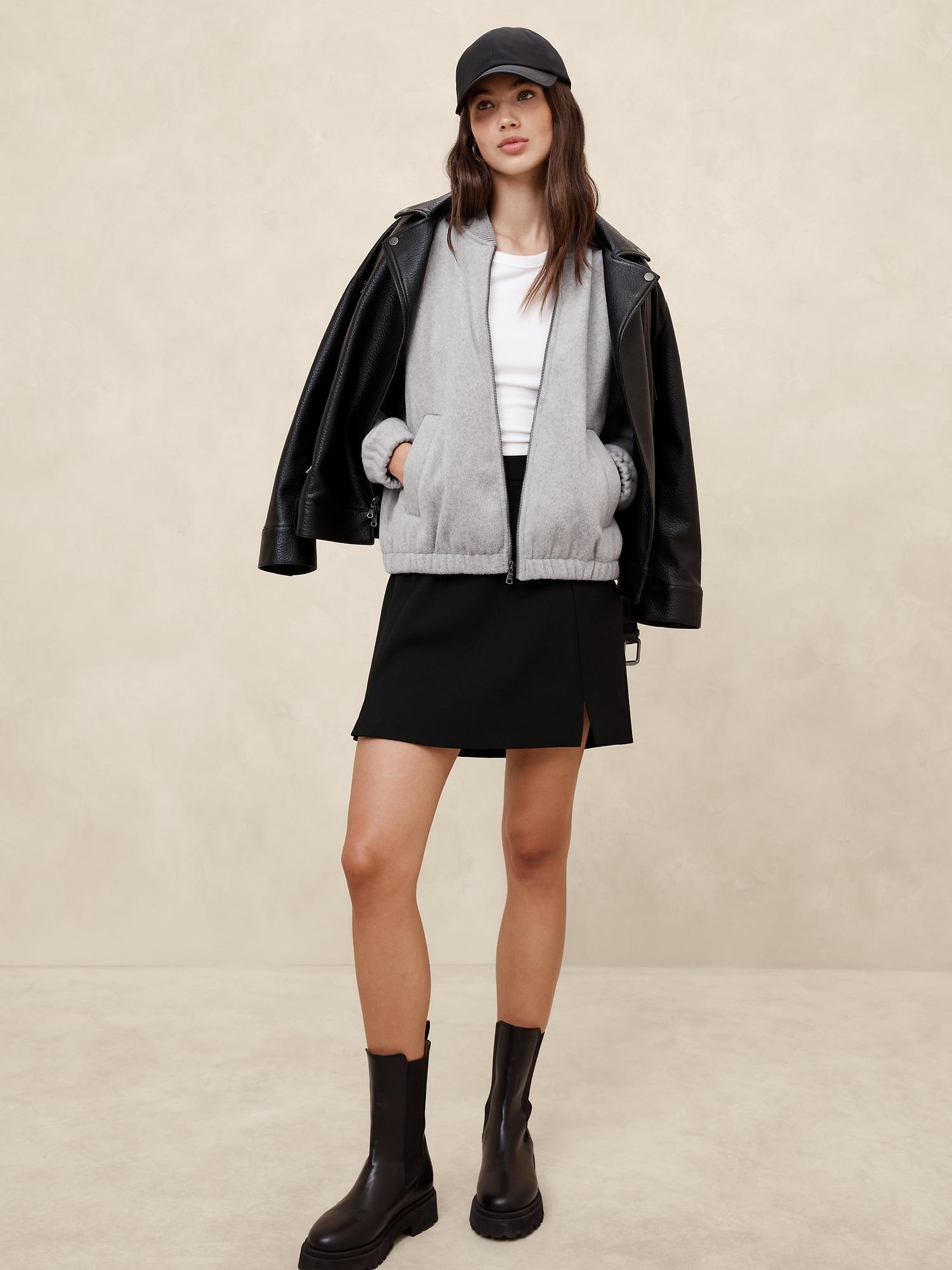 Knit Melton Bomber Jacket Product Image