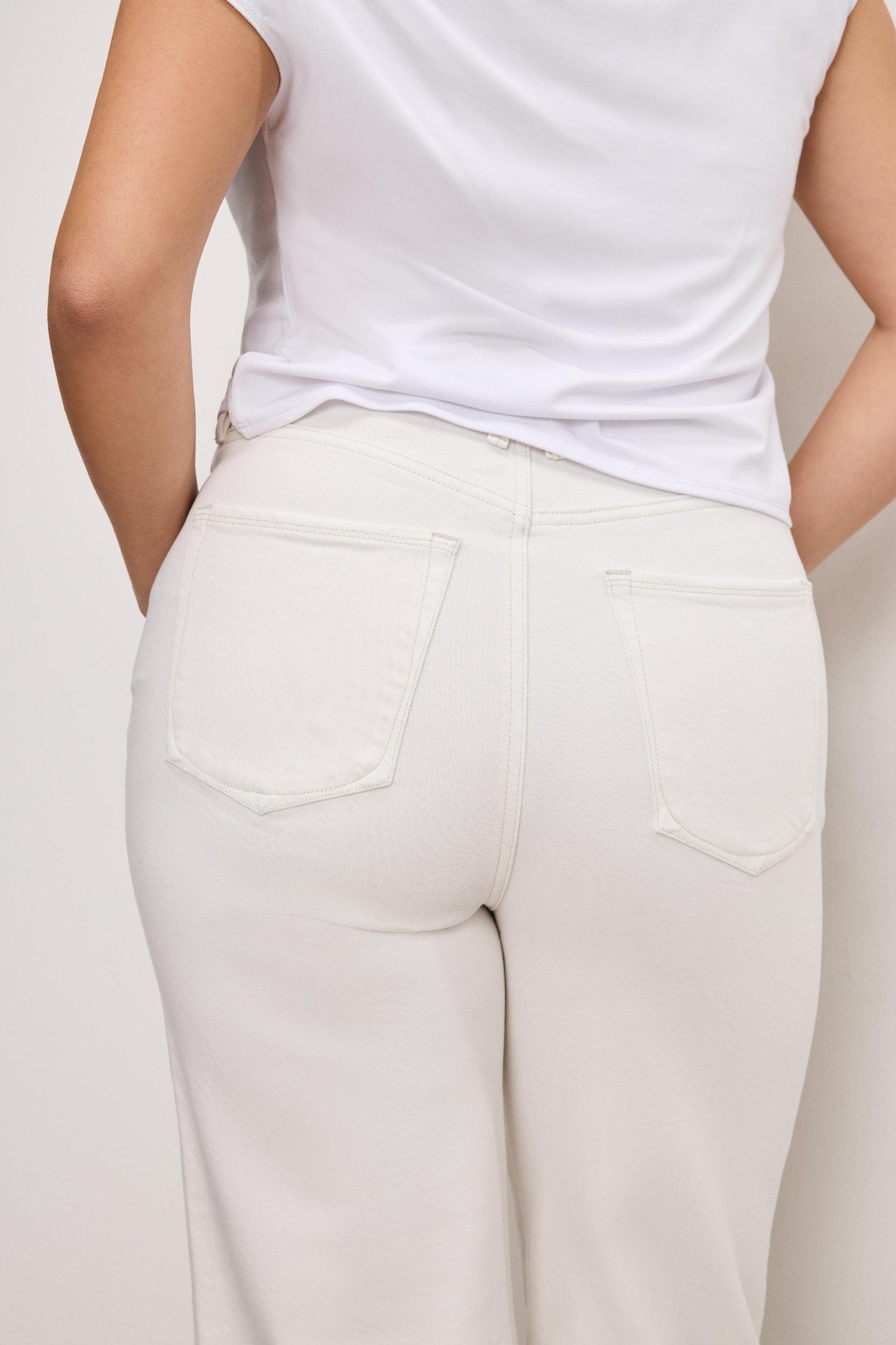 SOFT TECH GOOD SKATE WIDE CROPPED JEANS | CLOUD WHITE Product Image