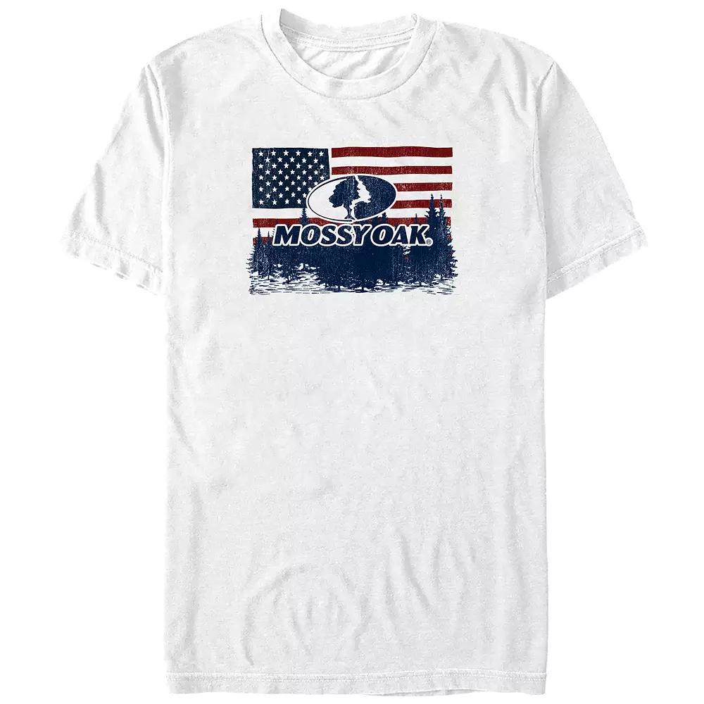 Big & Tall Mossy Oak USA Flag Forest Graphic Tee, Men's,  Product Image
