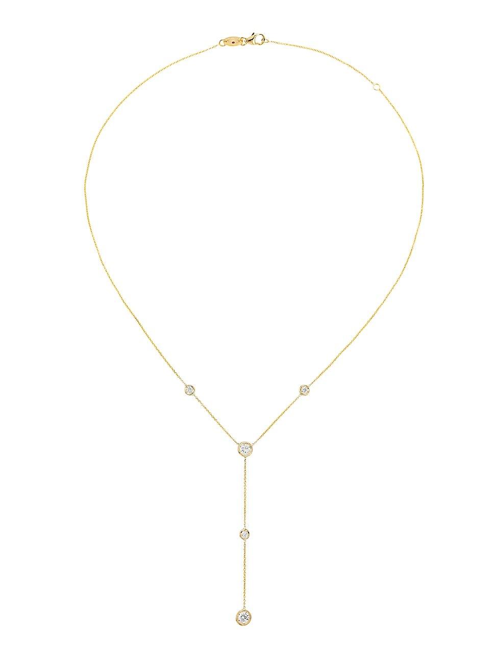 Womens Diamonds By The Inch 18K Yellow Gold & Diamond Lariat Necklace Product Image