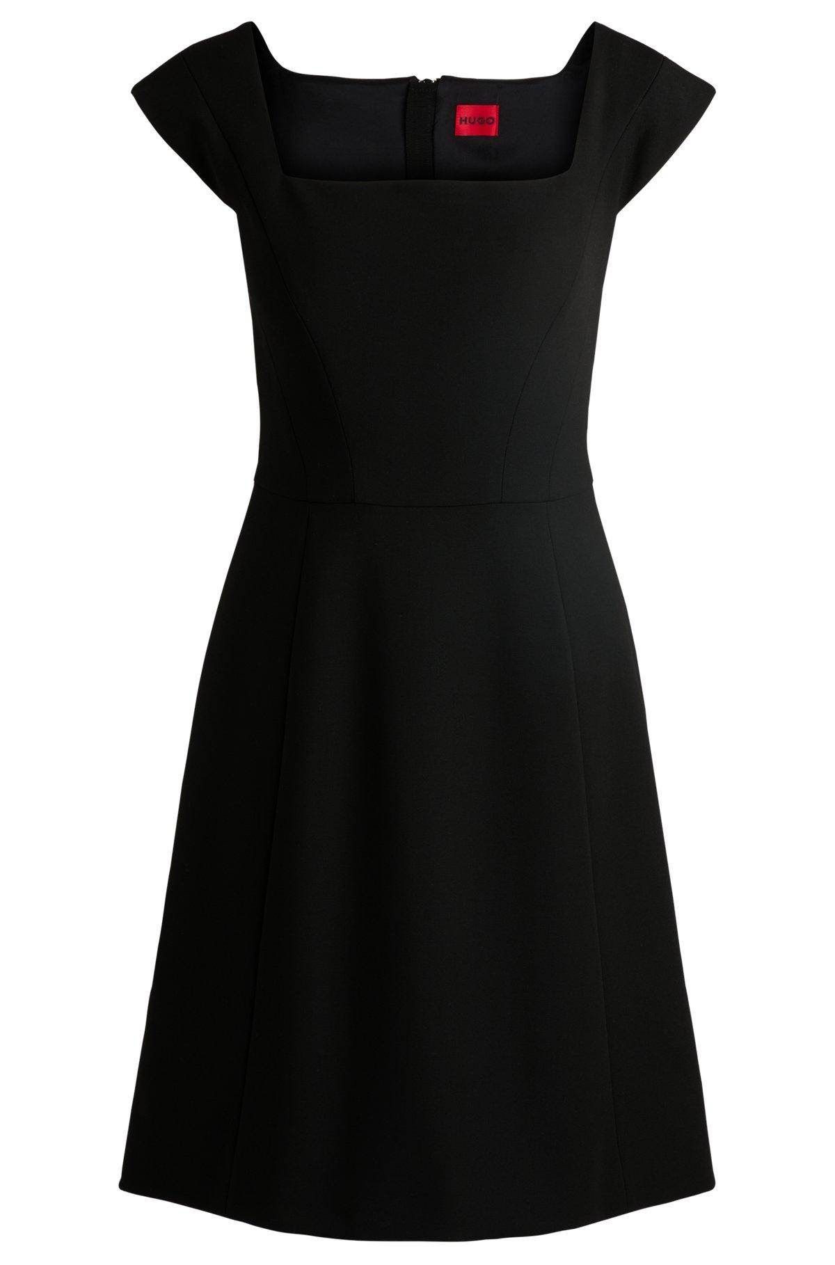 Square-neck dress in stretch fabric Product Image