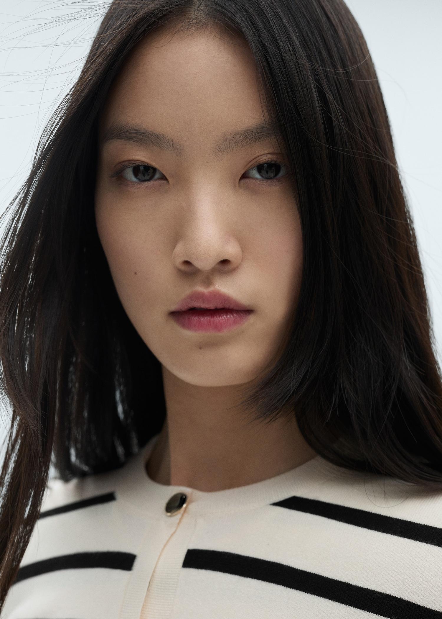 Striped knitted cardigan - Women | MANGO USA Product Image