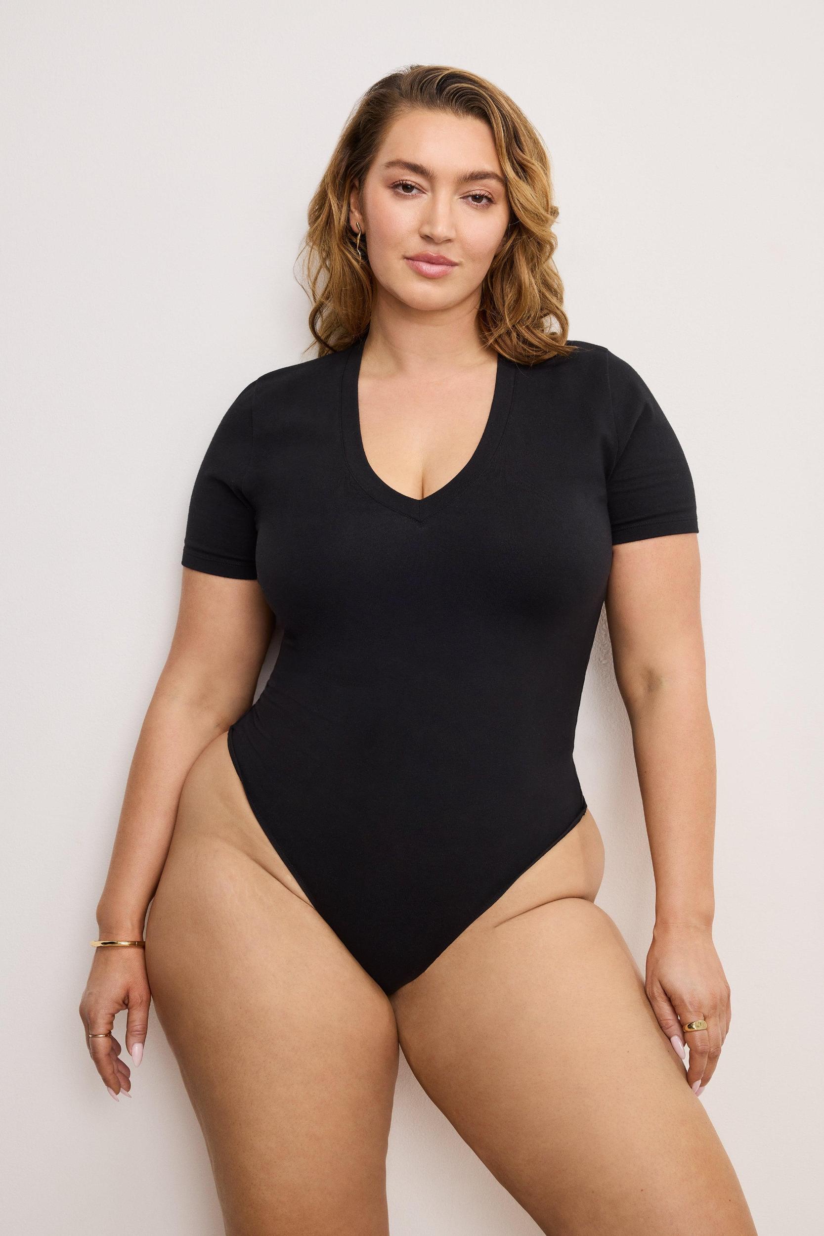 SUPER STRETCH DEEP V BODYSUIT | BLACK001 Product Image