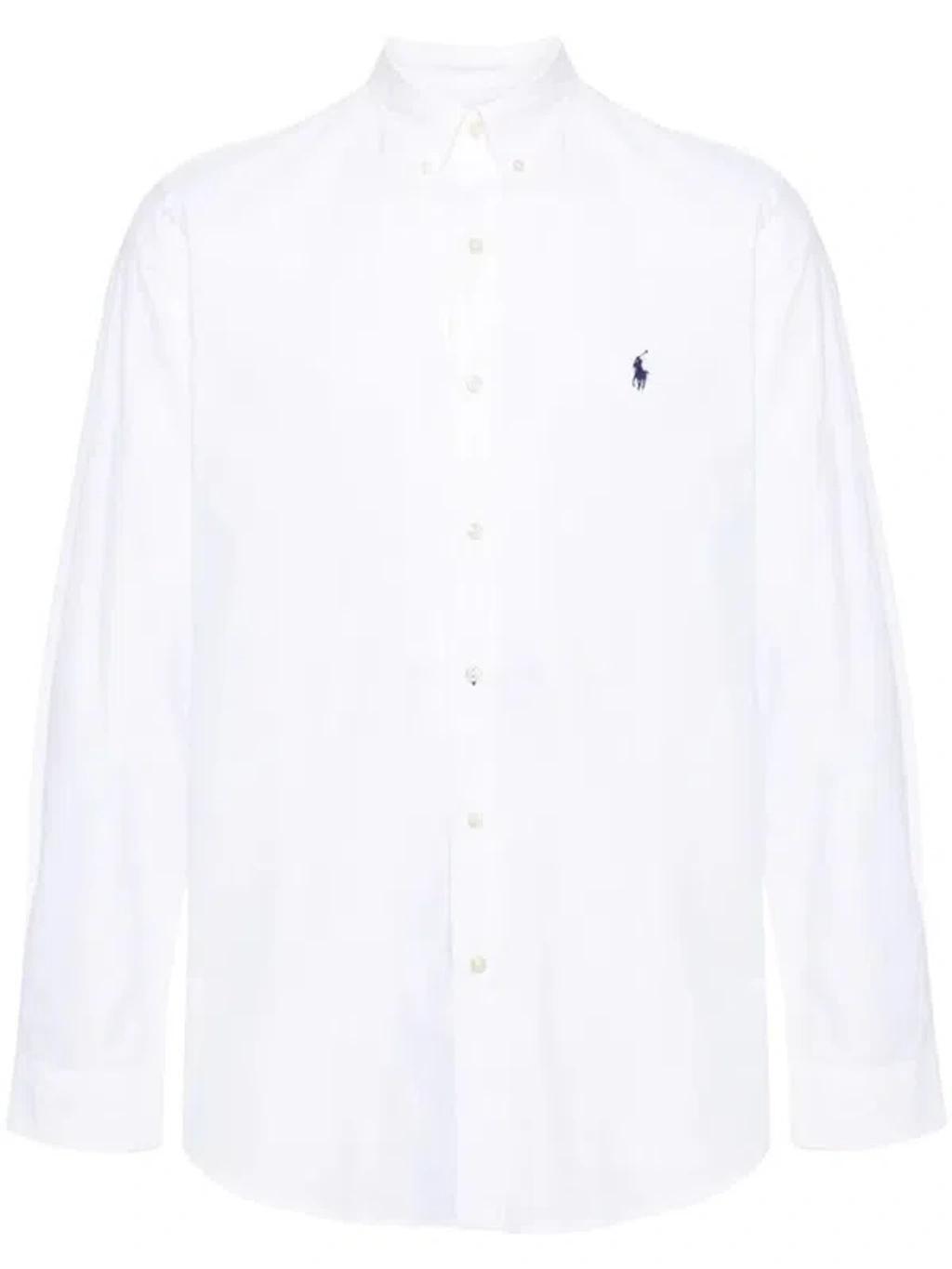 POLO RALPH LAUREN Long Sleeve Sport Shirt Clothing In White Product Image