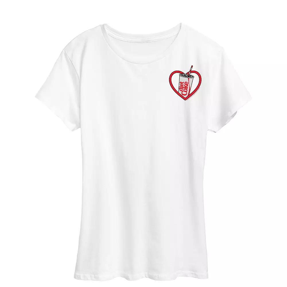 Women's Diet Coke Heart Graphic Tee,  Product Image