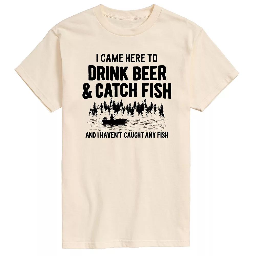 Men's Drink Beer And Catch Fish Graphic Tee,  Product Image