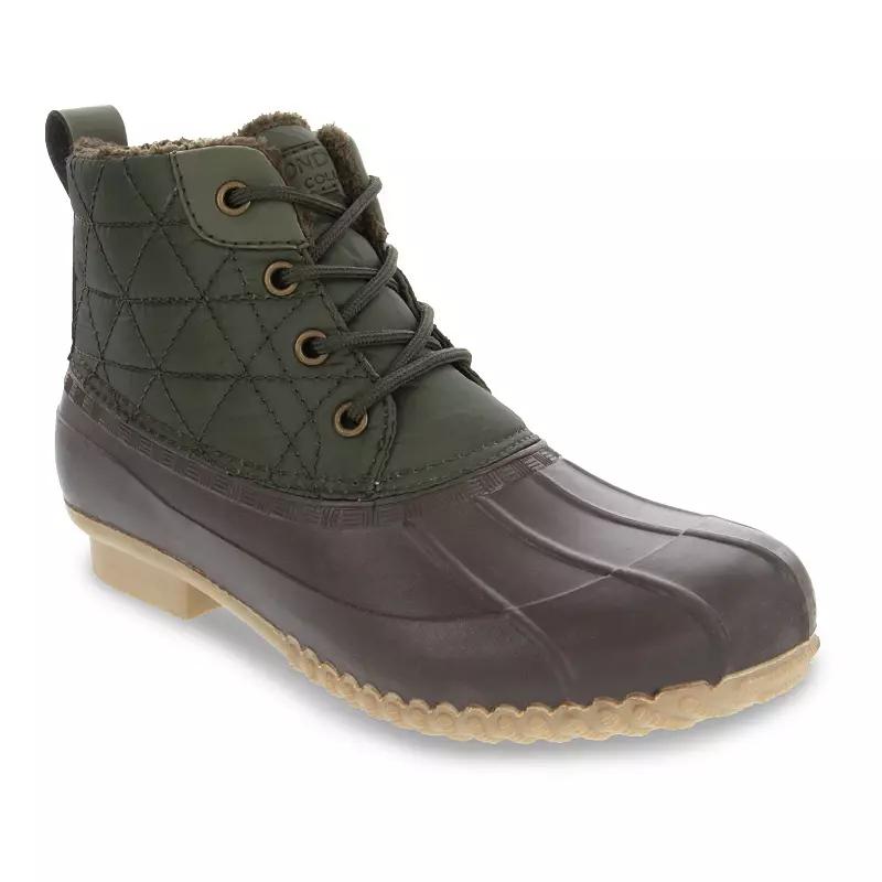 London Fog Winley Women's Water-Resistant Duck Boots, Size: 7, Green Product Image