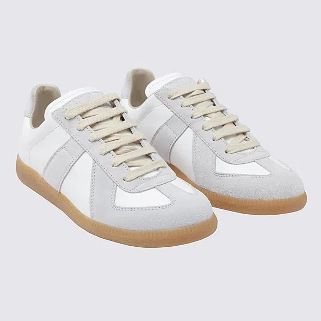 MAISON MARGIELA Bicolor Leather Replica Sneakers In White Product Image