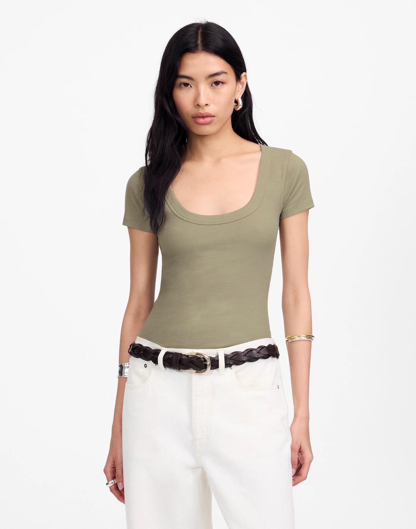 (Re)generative Cotton Ribbed Scoopneck Tee Product Image