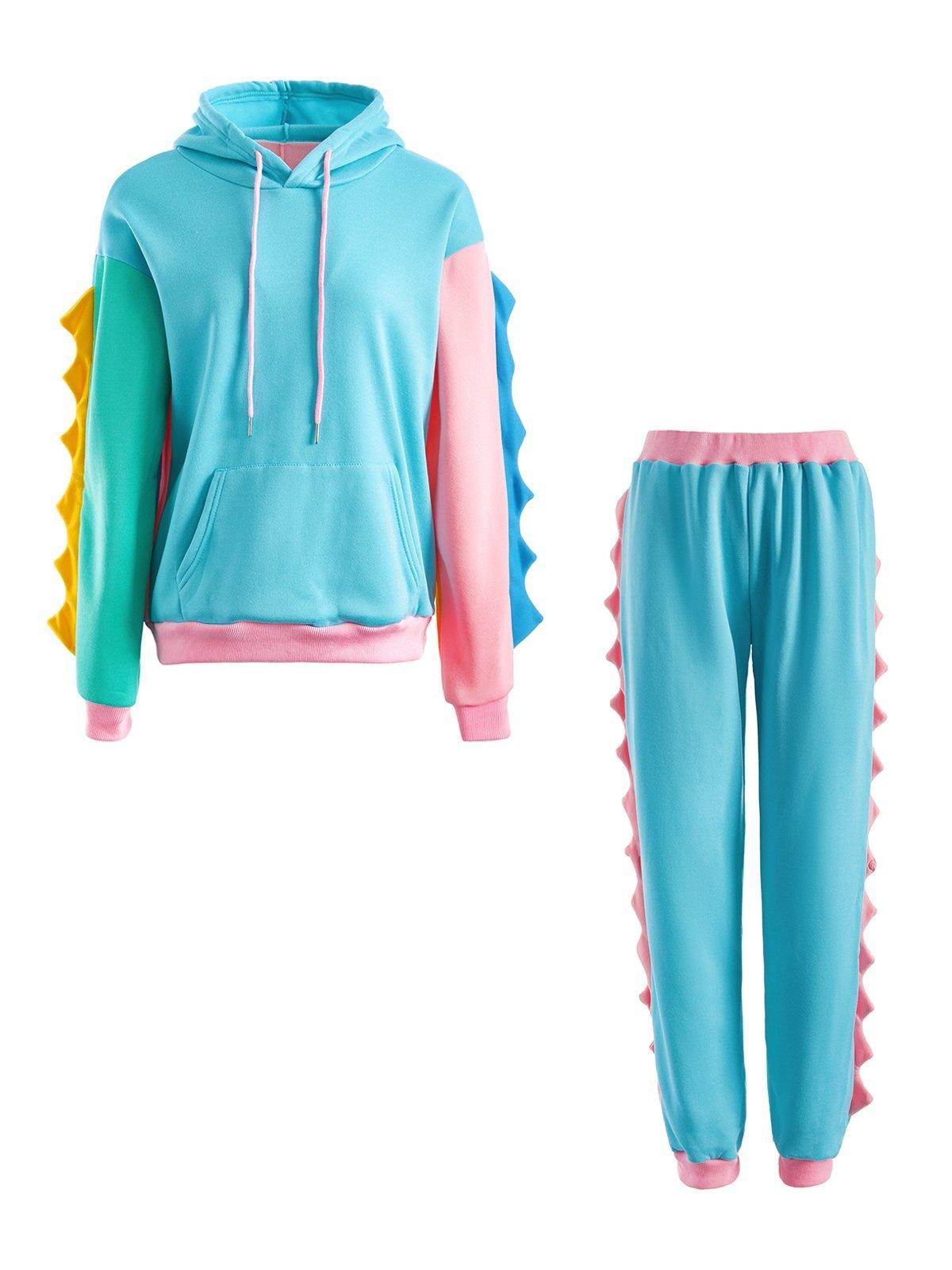Dinosaur Decor Tracksuit Two-Piece Outfit Product Image