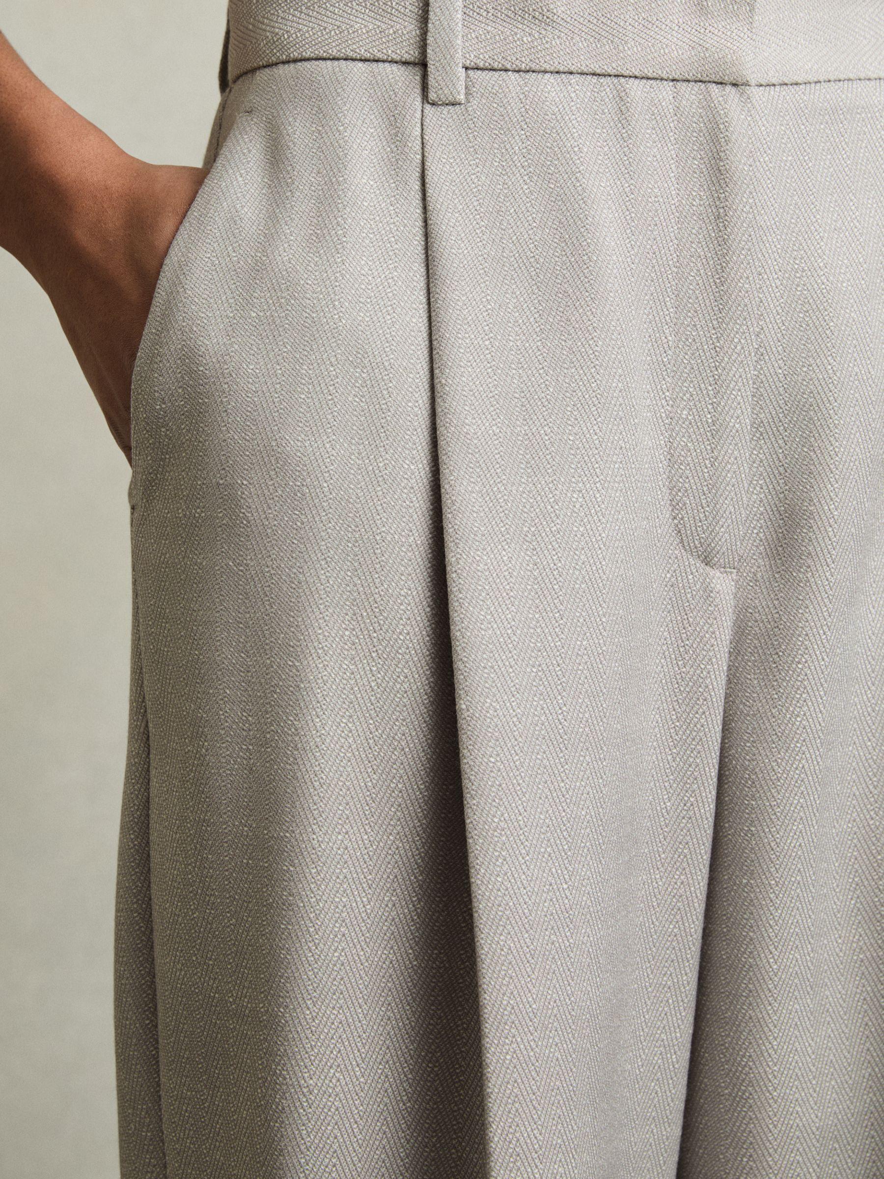 Petite Jersey Twist-Detail Midi Dress in Grey Product Image