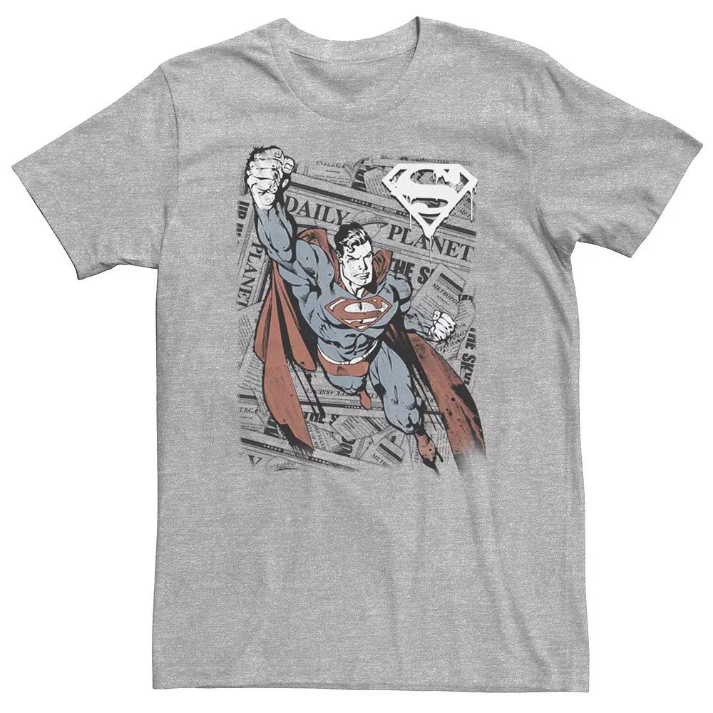 Big & Tall DC Comics Superman Daily Planet Background Poster Tee, Men's,  Product Image