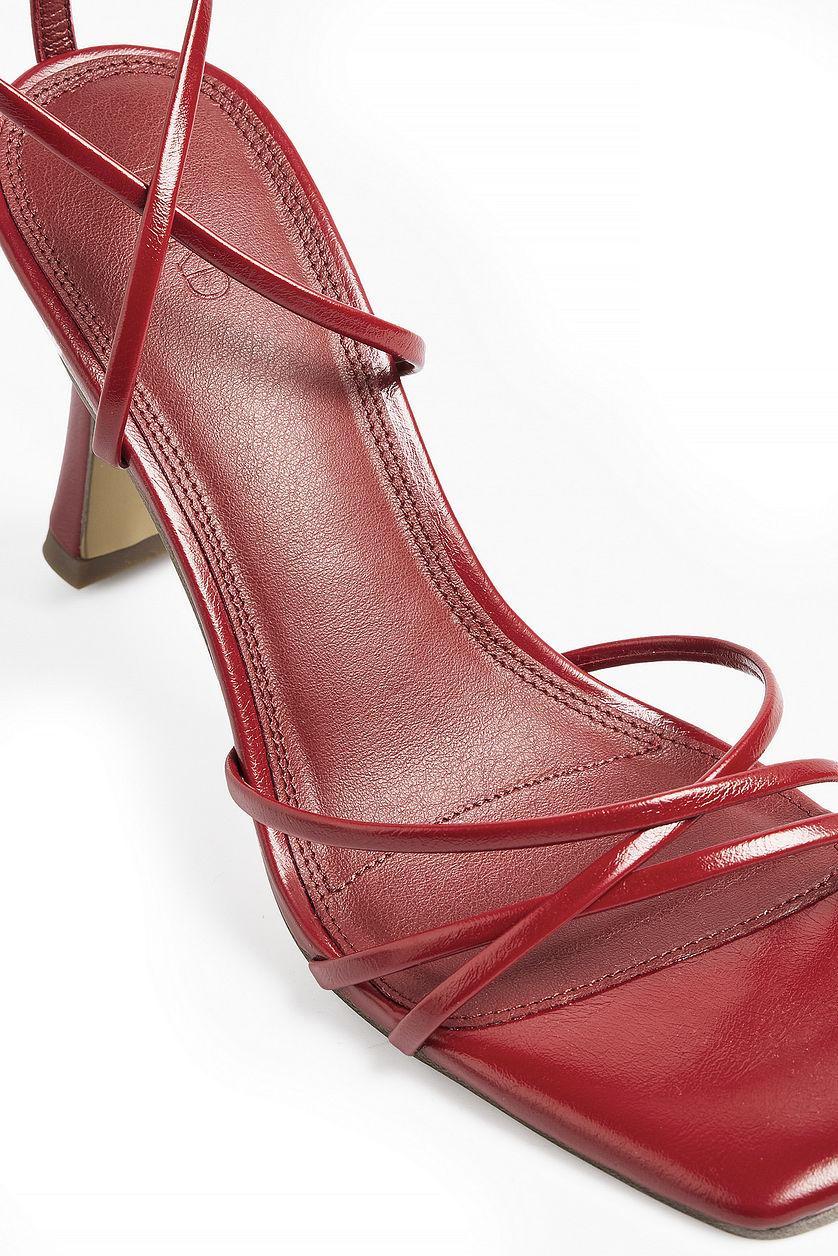Squared Toe Strappy Heels Product Image