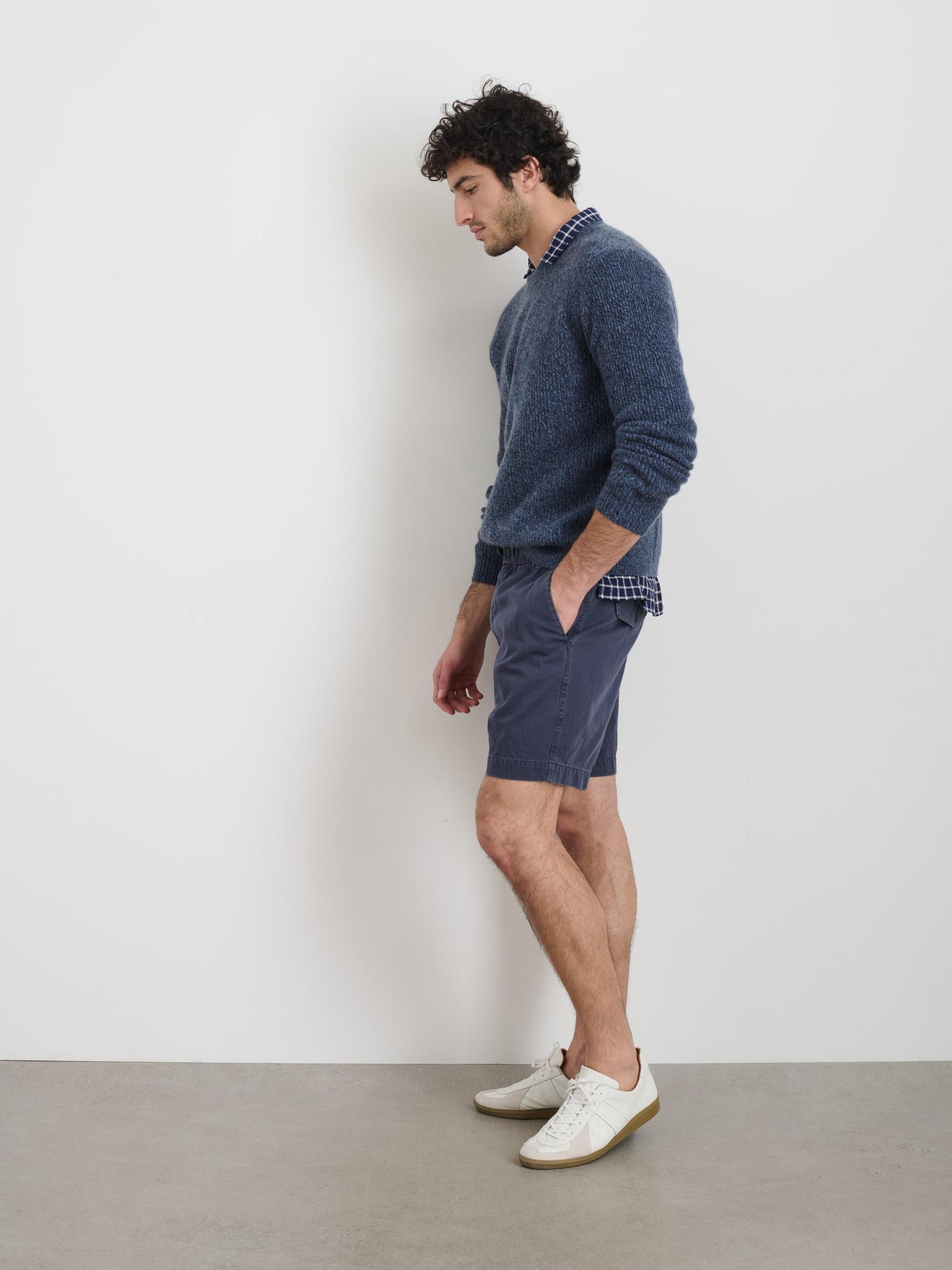 Pull On Short In Cotton Herringbone Product Image