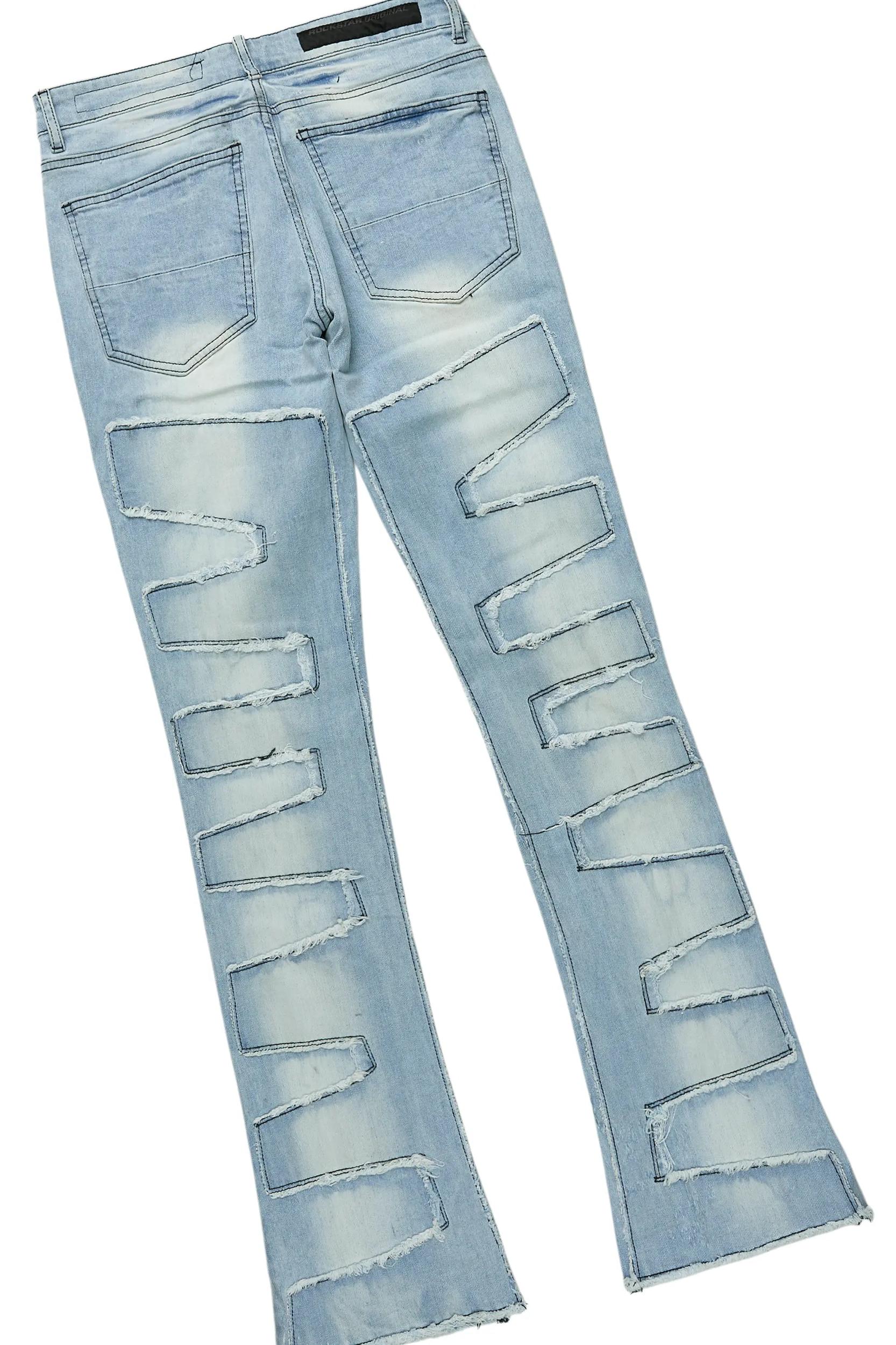 Tarl White T-Shirt/Stacked Flare Jean Bundle Male Product Image