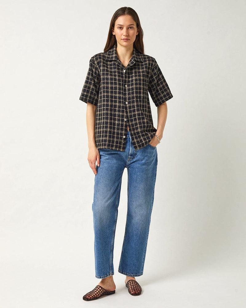 Wavy Linen SS - Black Product Image