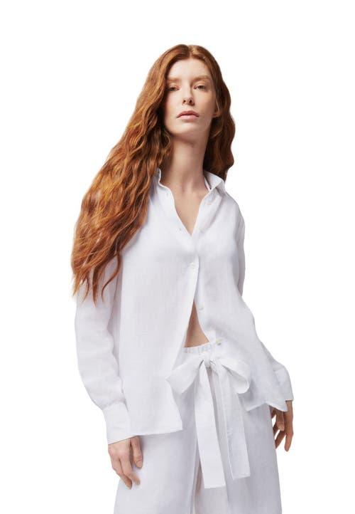 Women's Solid Linen Shirt- Vilebrequin X Angelo Tarlazzi Product Image