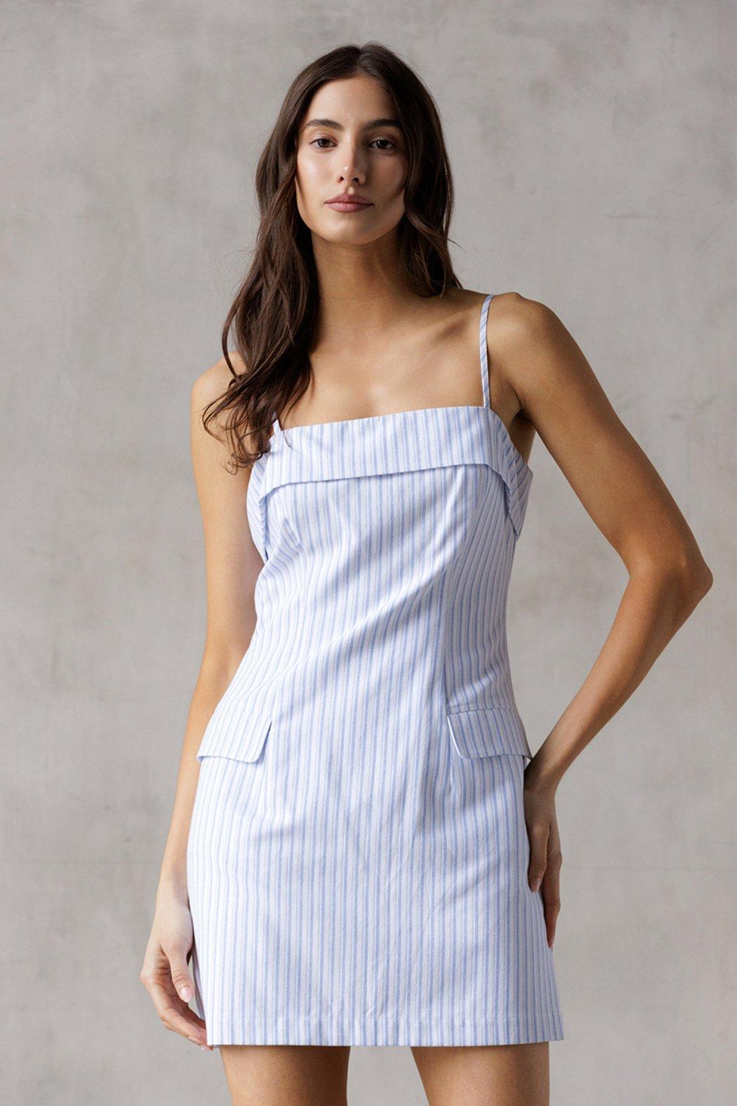 Saylor Striped Mini Dress Product Image