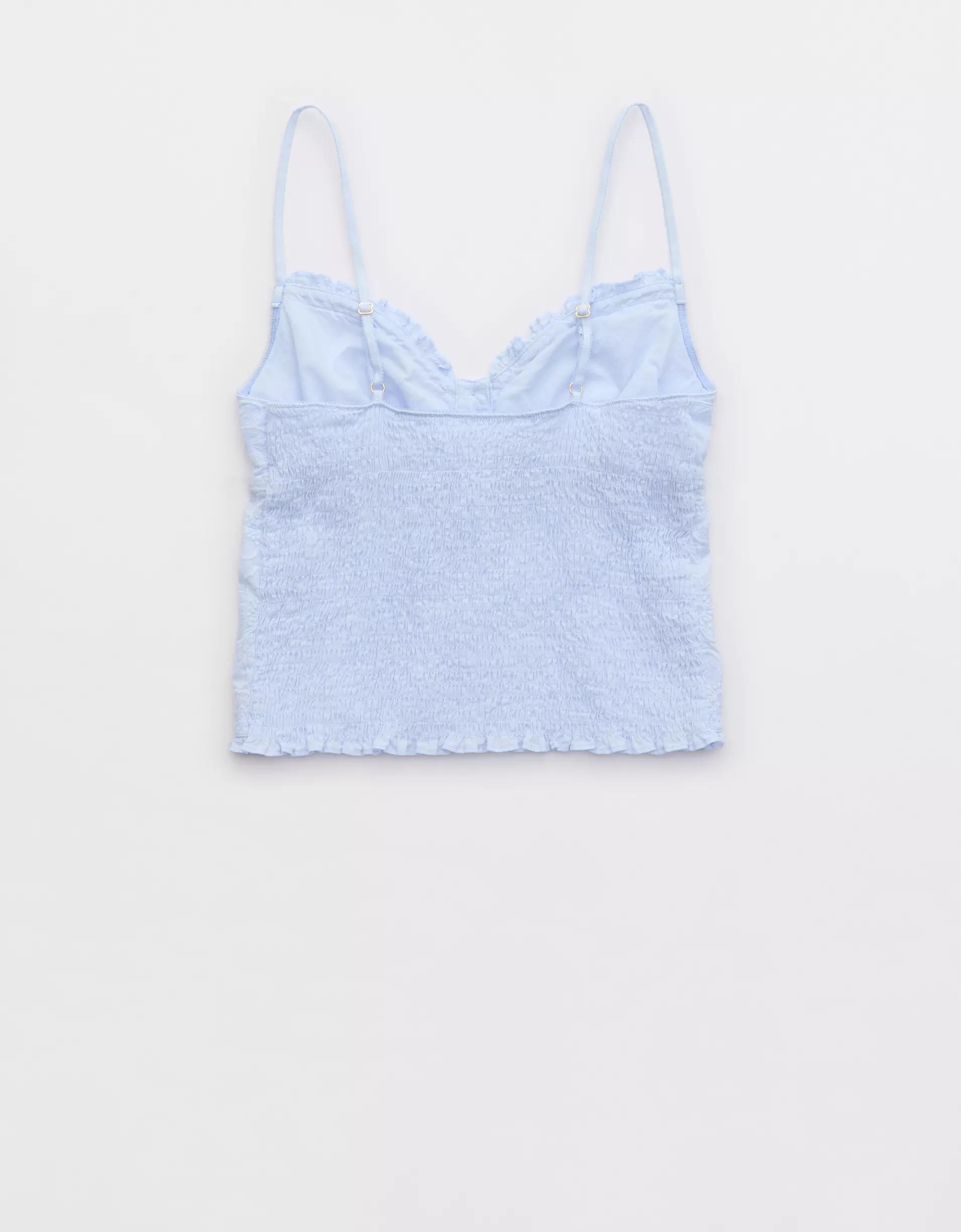 Aerie Off-Duty Embroidered Cotton Tank Top Product Image