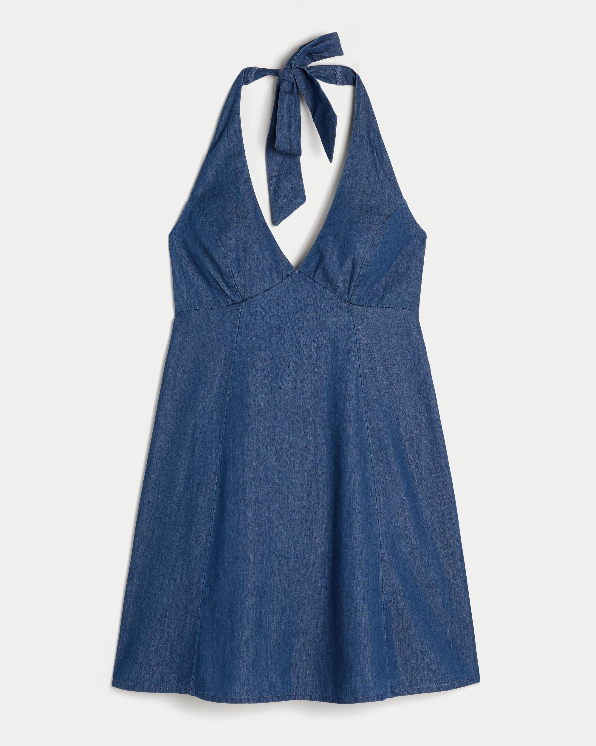 Open Back Halter Mini Dress Product Image