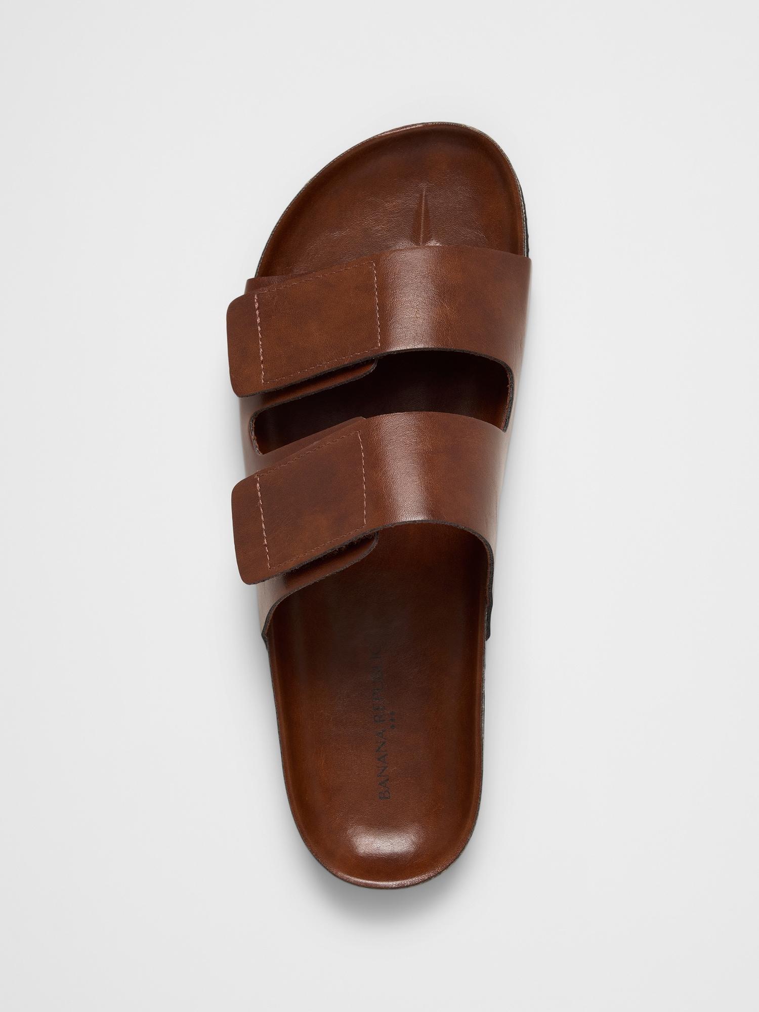 Vegan Leather Double Strap Sandal Product Image