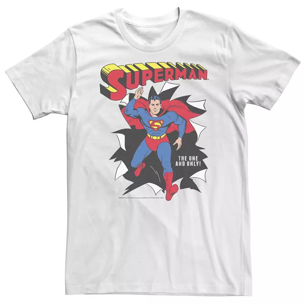 Big & Tall DC Comics Superman Through Wall Poster Tee, Men's,  Product Image