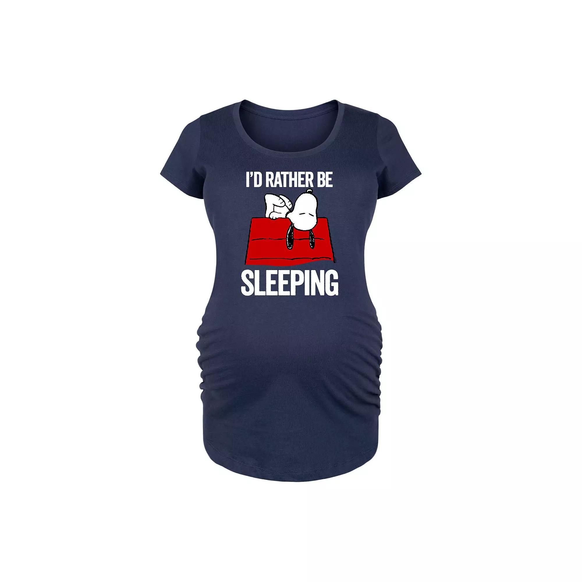 Maternity Peanuts Snoopy Still Sleeping Graphic Tee, Women's,  Product Image