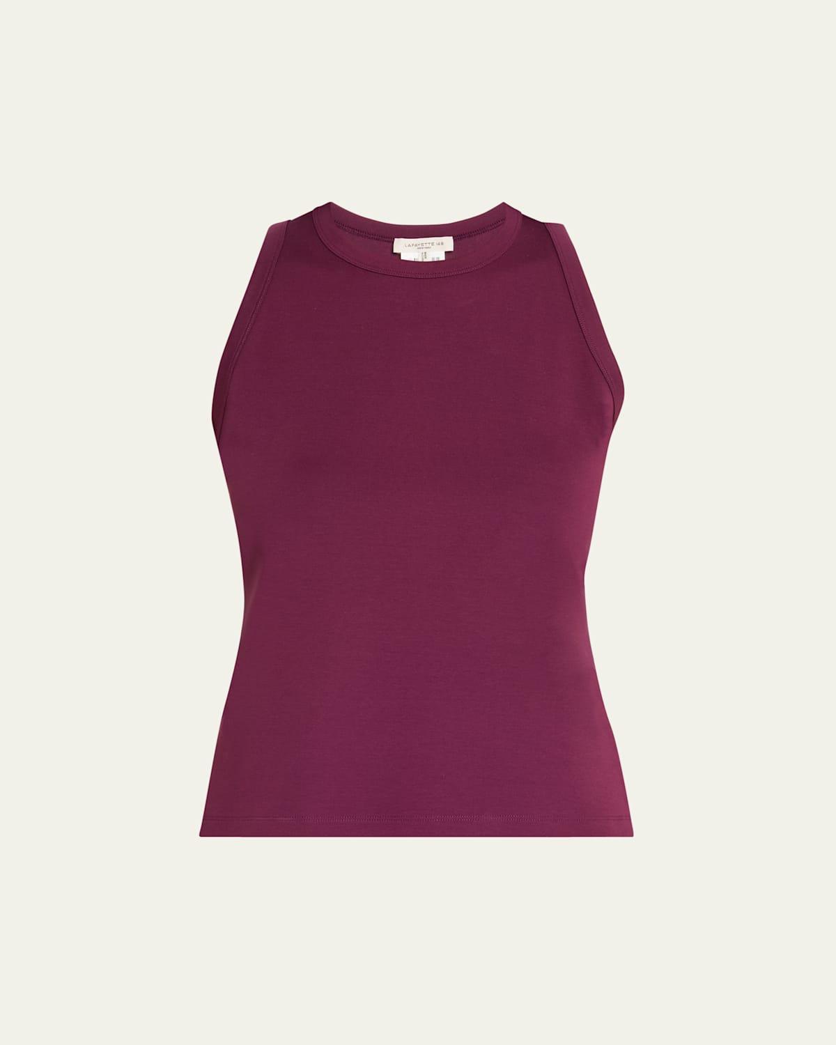 Swiss Cotton Rib Racerback Tank Product Image