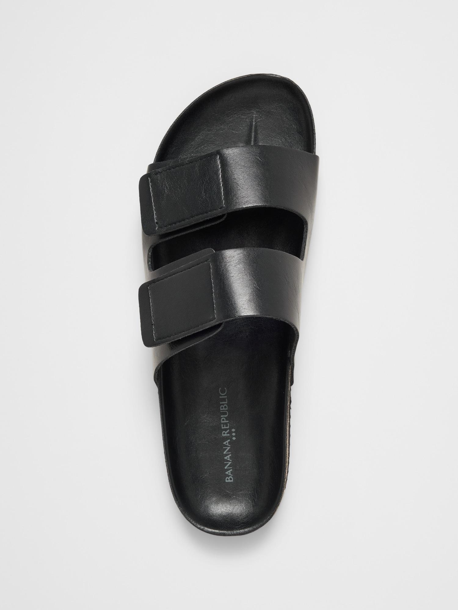 Vegan Leather Double Strap Sandal Product Image