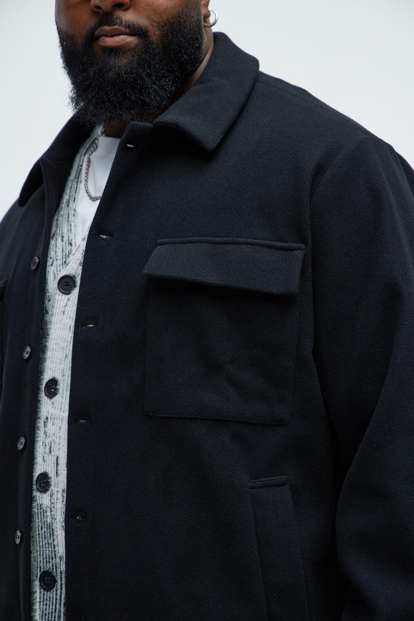 Ballou Pocket Button Up Shirt - Black Product Image