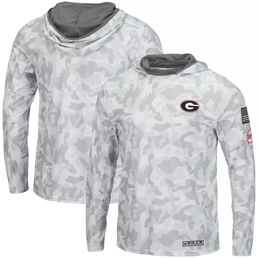 Men's Colosseum Arctic Camo Georgia Bulldogs OHT Military Appreciation Long Sleeve Hoodie Top,  Product Image
