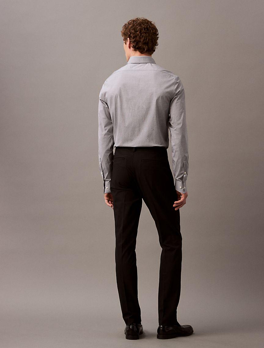 Steel Micro Check Slim Fit Button-Down Shirt Product Image