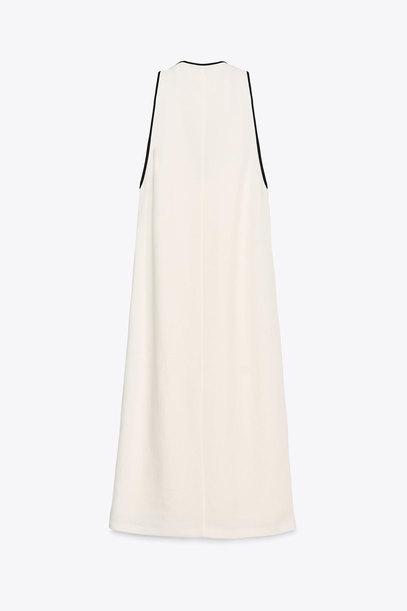 ZW COLLECTION LINEN BLEND DRESS WITH TRIM Product Image