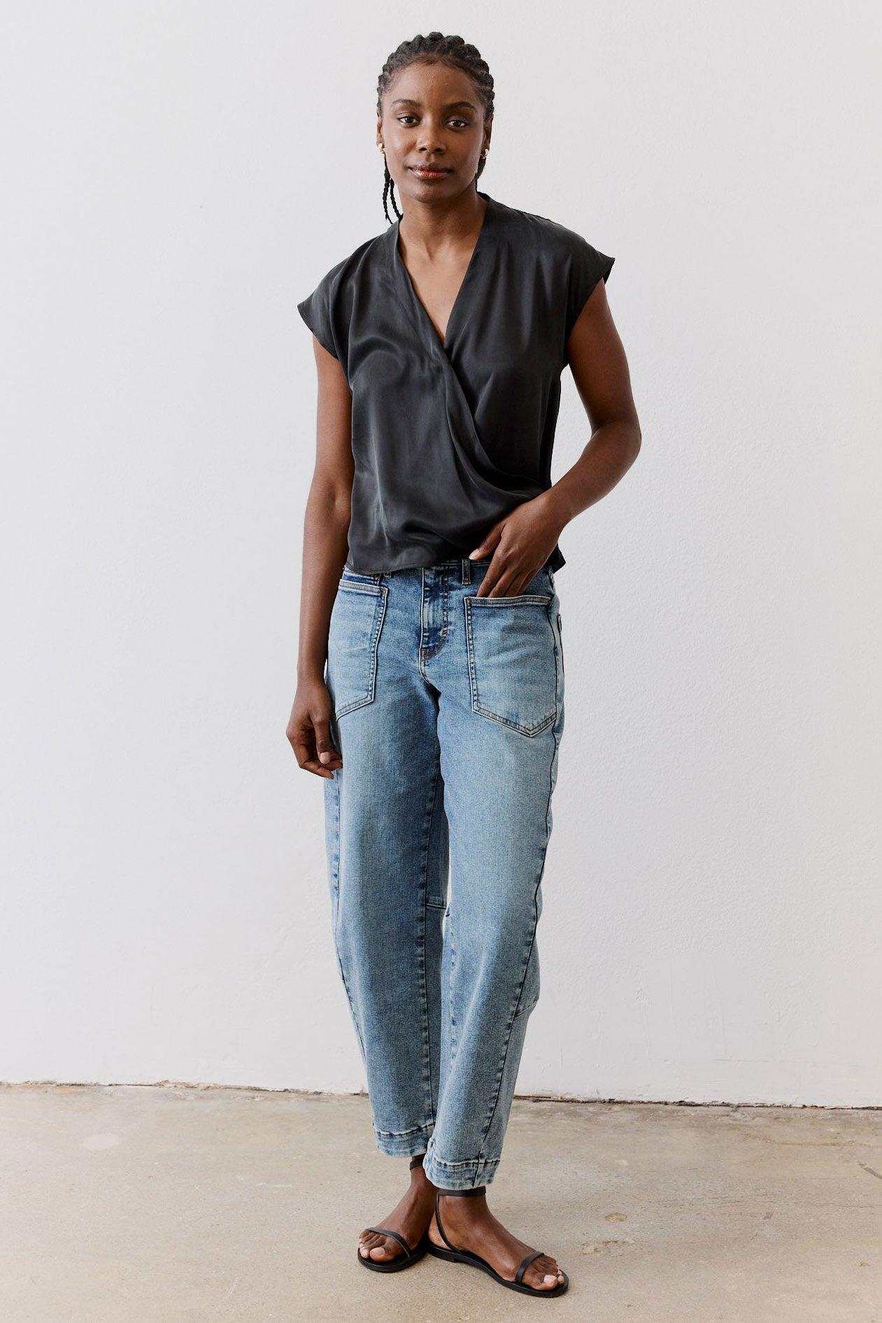 The Wrap Washable Silk Top Product Image