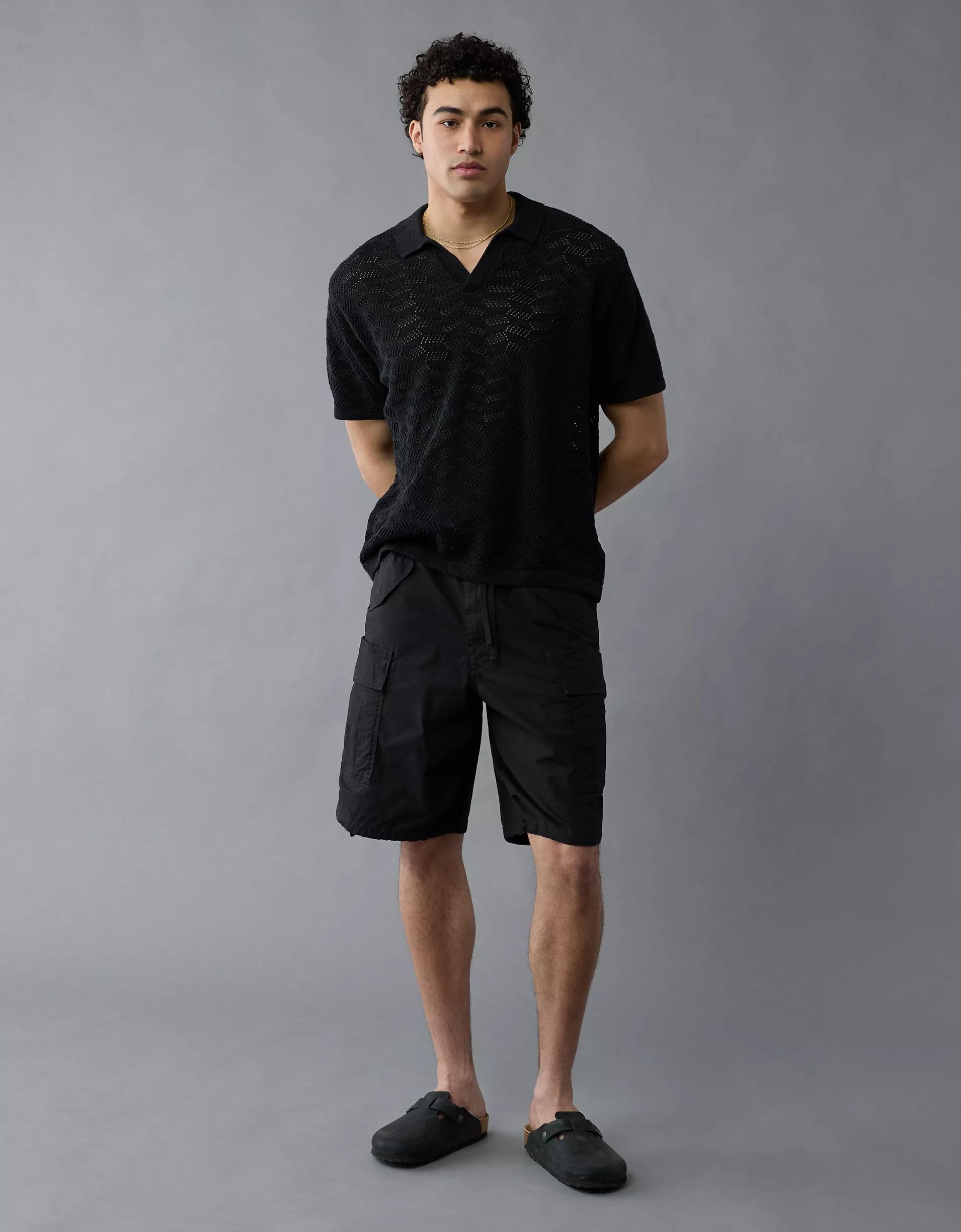 AE Weekend Textured Sweater Polo Shirt Product Image